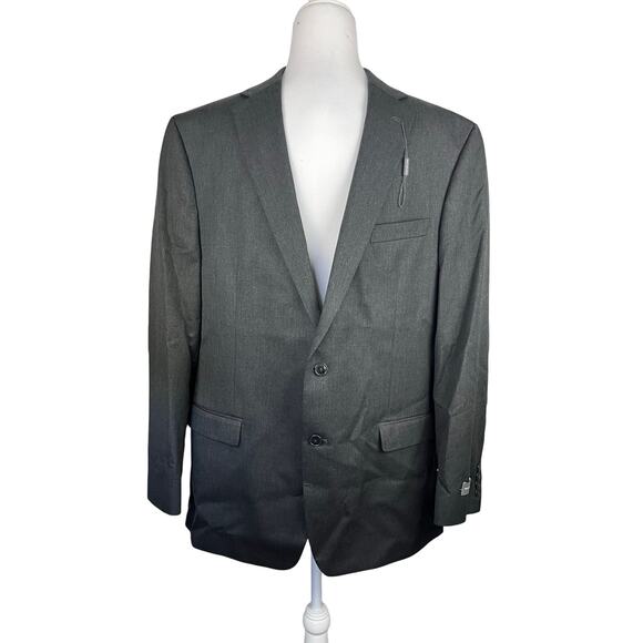 Van Heusen Mens Size 44 Long Gray Suit Jacket NWT - Picture 1 of 5